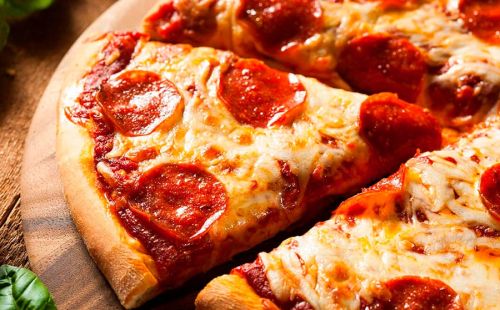 PIZZA DE JAMON Y QUESO